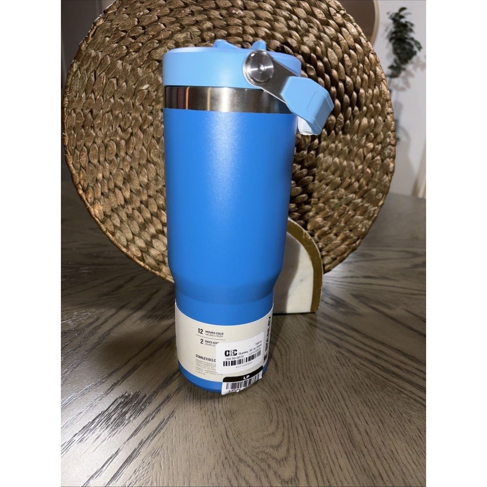 Stanley 30 oz‎ NWT RARE LIMITED EDT Stainless Steel IceFlow Straw Tumbler Azure - Picture 8 of 8